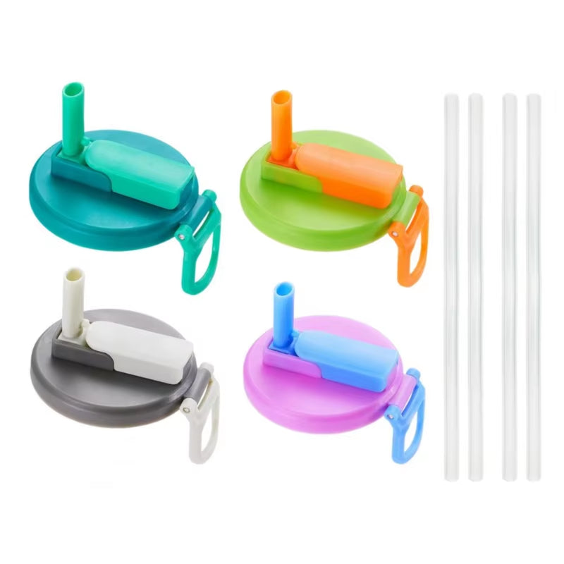 1Pcs Silicone Lid Cover with 2 Straws Reusable Soda Can Lid Portable Canned Beverages Juice Beer Straw Cap for Home Picnic