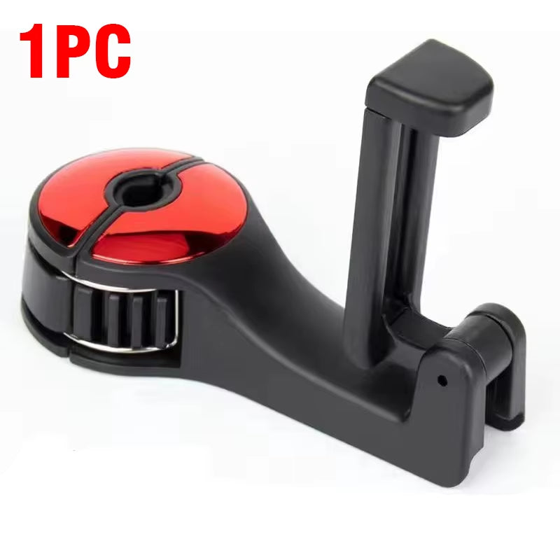 2 in 1 Car with Phone Holder Headrest Hidden Portable Hook Car Seat Back Hanger Storage Hook Phone Holder Auto Fastener Clip