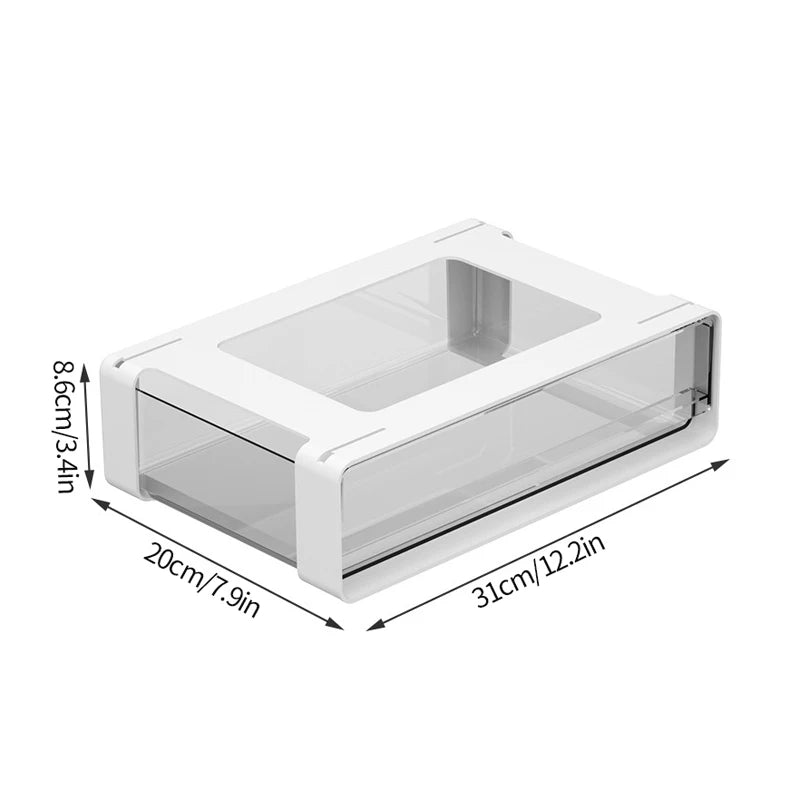 Self-Adhesive Hidden Storage Box Desk Storage Drawer Plastic Table Storage Holder Simple Sundries Cosmetics Stationery Organizer