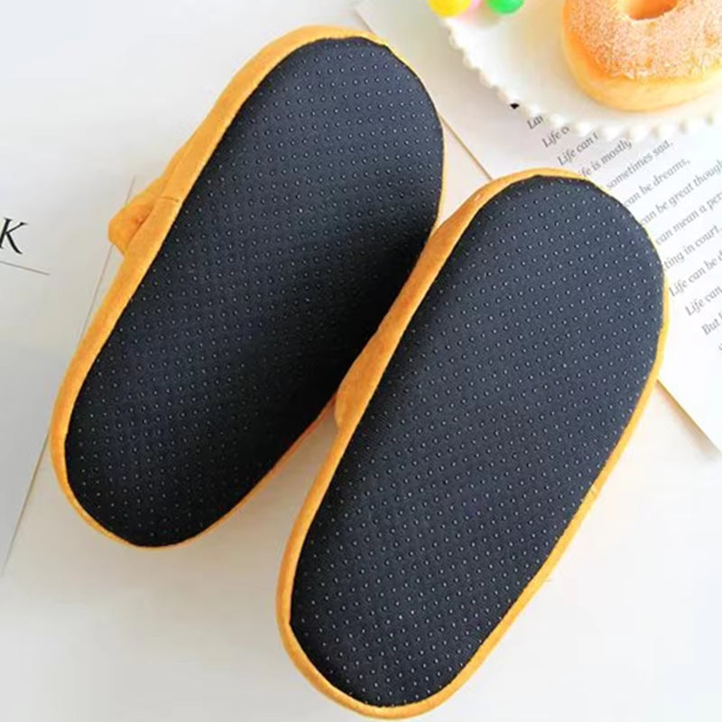 Simulation Bread Cotton Slippers Winter Home Soft Bottom Non-Slip Plush Warm Cotton Slippers