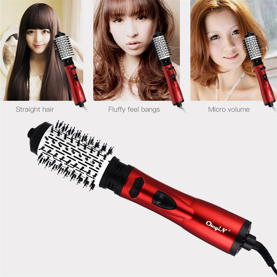 Hair Dryer Brush 2 in 1 Hot Air Spin Brush Curling Straightening Styling Auto-Rotating Ionic round Blow Dryer Volumizer