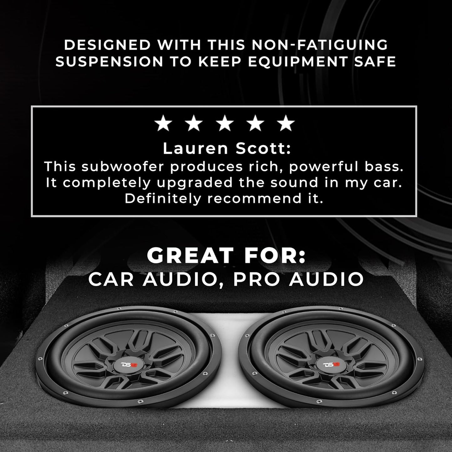 SLC-MD12 Car Subwoofer 12" 1000 Watts MAX Power Single Voice Coil 4 Ohms. Easy Mounting. Loud Bass for Vehicle Stereo Sound System - 1 Speaker